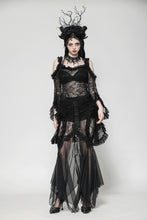 Load image into Gallery viewer, Gothic Lace and Mesh Mermaid Skirt KW365