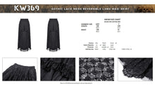 Load image into Gallery viewer, Gothic lace mesh reversible long maxi skirt KW369