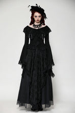 Load image into Gallery viewer, Gothic lace mesh reversible long maxi skirt KW369
