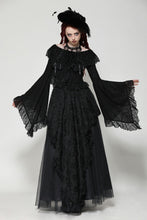Load image into Gallery viewer, Gothic lace mesh reversible long maxi skirt KW369