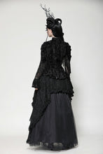 Load image into Gallery viewer, Gothic lace mesh reversible long maxi skirt KW369