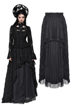 Load image into Gallery viewer, Gothic lace mesh reversible long maxi skirt KW369