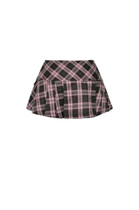 Punk Pink Plaid Mini Skirt KW374