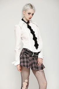 Punk Pink Plaid Mini Skirt KW374