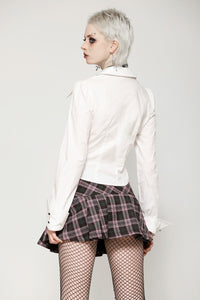 Punk Pink Plaid Mini Skirt KW374