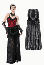 Load image into Gallery viewer, Gothic Velvet &amp; Sheer Lace Paneled Long Skirt KW383