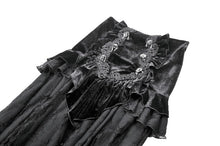 Load image into Gallery viewer, Gothic Velvet &amp; Sheer Lace Paneled Long Skirt KW383