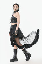 Load image into Gallery viewer, Metal Studded Punk Skirt with Mesh Tail and Pockets KW385