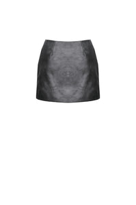 Battle-Ready Punk Skirt with Grommet Straps and Star Charm KW387