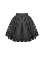 Load image into Gallery viewer, Black All-match Shadow Rose Embroidered Petticoat KW389