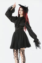 Load image into Gallery viewer, Black All-match Shadow Rose Embroidered Petticoat KW389