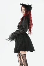 Load image into Gallery viewer, Black All-match Shadow Rose Embroidered Petticoat KW389