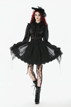 Load image into Gallery viewer, Black All-match Shadow Rose Embroidered Petticoat KW389