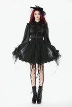 Load image into Gallery viewer, Black All-match Shadow Rose Embroidered Petticoat KW389