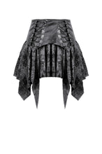 Load image into Gallery viewer, Shattered Butterfly Punk Skirt with Leather Lace-Up  KW391