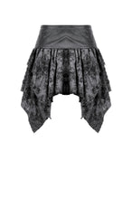 Load image into Gallery viewer, Shattered Butterfly Punk Skirt with Leather Lace-Up  KW391