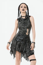 Load image into Gallery viewer, Shattered Butterfly Punk Skirt with Leather Lace-Up  KW391