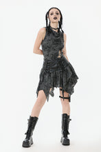 Load image into Gallery viewer, Shattered Butterfly Punk Skirt with Leather Lace-Up  KW391