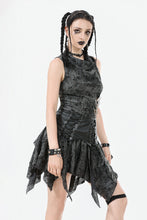 Load image into Gallery viewer, Shattered Butterfly Punk Skirt with Leather Lace-Up  KW391