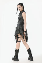 Load image into Gallery viewer, Shattered Butterfly Punk Skirt with Leather Lace-Up  KW391
