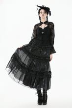 Load image into Gallery viewer, Gothic Moonlit Rose Layered Maxi Petticoat Skirt KW392