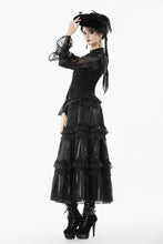 Load image into Gallery viewer, Gothic Moonlit Rose Layered Maxi Petticoat Skirt KW392