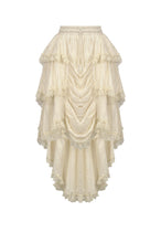 Load image into Gallery viewer, Steampunk Ruffled Skirt with Pleated Trim and Adjustable Waist KW394