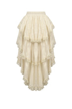 Load image into Gallery viewer, Steampunk Ruffled Skirt with Pleated Trim and Adjustable Waist KW394