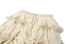 Load image into Gallery viewer, Steampunk Ruffled Skirt with Pleated Trim and Adjustable Waist KW394