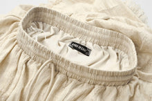 Load image into Gallery viewer, Steampunk Ruffled Skirt with Pleated Trim and Adjustable Waist KW394