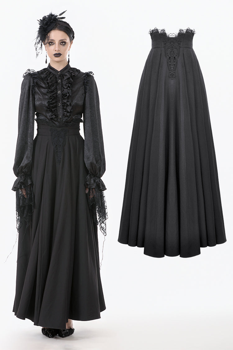 Gothic Nun Pleated Maxi Skirt KW395 – DARK IN LOVE