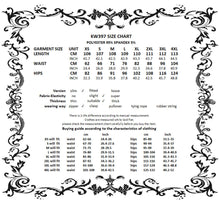 Load image into Gallery viewer, High-Low Gothic Skirt in Glossy Velvet with Floral Lace Trim KW397