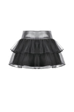 Load image into Gallery viewer, Punk Mesh-Layered Skirt with D-Ring Ties Waist KW401