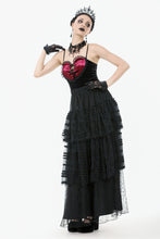 Load image into Gallery viewer, Polka Dot Tiered Lace Skirt with Ruched Mesh and Irregular Net Trim KW402
