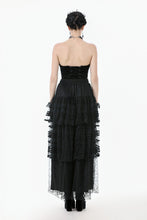 Load image into Gallery viewer, Polka Dot Tiered Lace Skirt with Ruched Mesh and Irregular Net Trim KW402