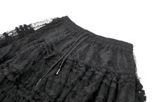 Load image into Gallery viewer, Polka Dot Tiered Lace Skirt with Ruched Mesh and Irregular Net Trim KW402