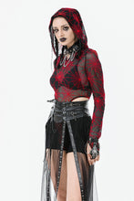 Load image into Gallery viewer, Rebel Leather and Mesh Maxi Skirt with Lace-Up Waist and Eyelet Detail KW403