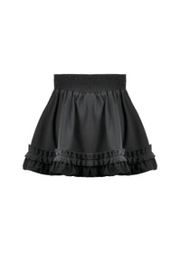 Chic Mini Skirt with Bow Waist and Pleated Hem KW405