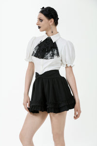 Chic Mini Skirt with Bow Waist and Pleated Hem KW405