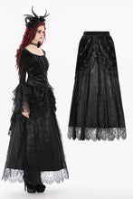 Load image into Gallery viewer, Gothic Court Floral Tassel Maxi Skirt KW410