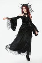 Load image into Gallery viewer, Gothic Court Floral Tassel Maxi Skirt KW410