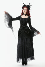 Load image into Gallery viewer, Gothic Court Floral Tassel Maxi Skirt KW410
