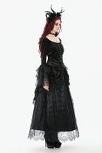 Load image into Gallery viewer, Gothic Court Floral Tassel Maxi Skirt KW410