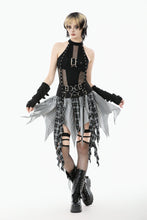 Load image into Gallery viewer, Black &amp; White Plaid Patchwork Locomotive Skirt KW411