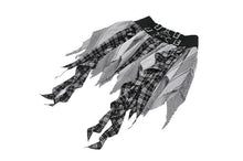 Load image into Gallery viewer, Black &amp; White Plaid Patchwork Locomotive Skirt KW411