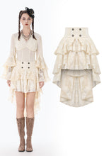 Load image into Gallery viewer, Steampunk Lace High Low Skirt KW415 - Gothlolibeauty
