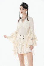 Load image into Gallery viewer, Steampunk Lace High Low Skirt KW415 - Gothlolibeauty
