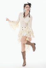 Load image into Gallery viewer, Steampunk Lace High Low Skirt KW415 - Gothlolibeauty