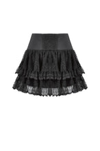 Load image into Gallery viewer, Punk Black Wide-Waistband Skirt KW417