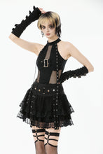 Load image into Gallery viewer, Punk Black Wide-Waistband Skirt KW417
